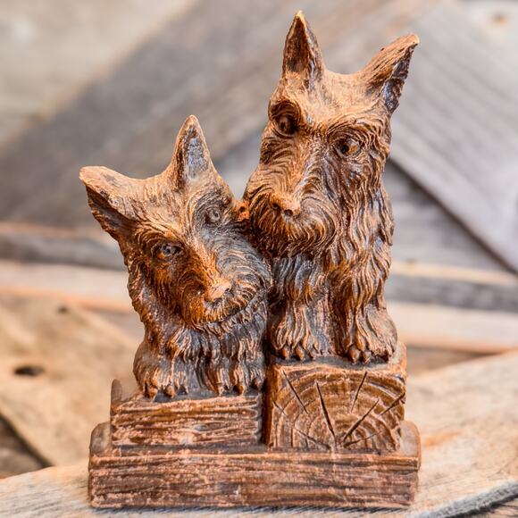 1950’s Vintage Ornawood Scottie Dogs BookEnd, Retro Decor, Mid-Century - 6.25"H - Picture 8 of 10